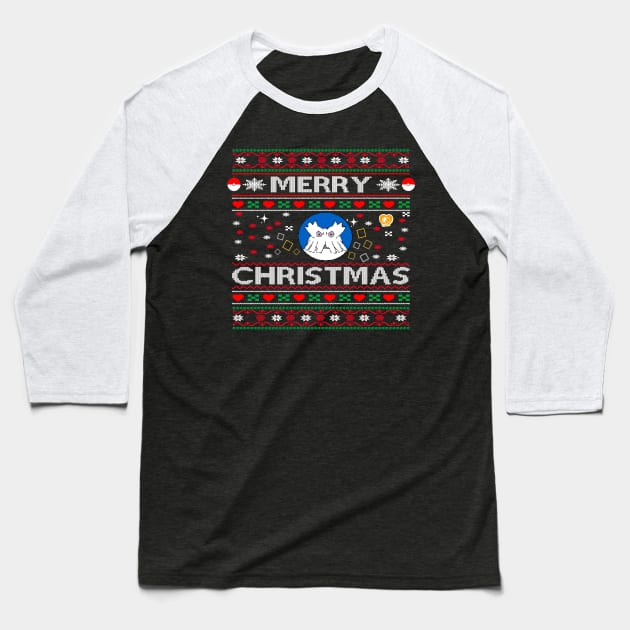 Abominable snowman ugly xmas - abomasnow shiny hunter Baseball T-Shirt by Cornish Artisan 